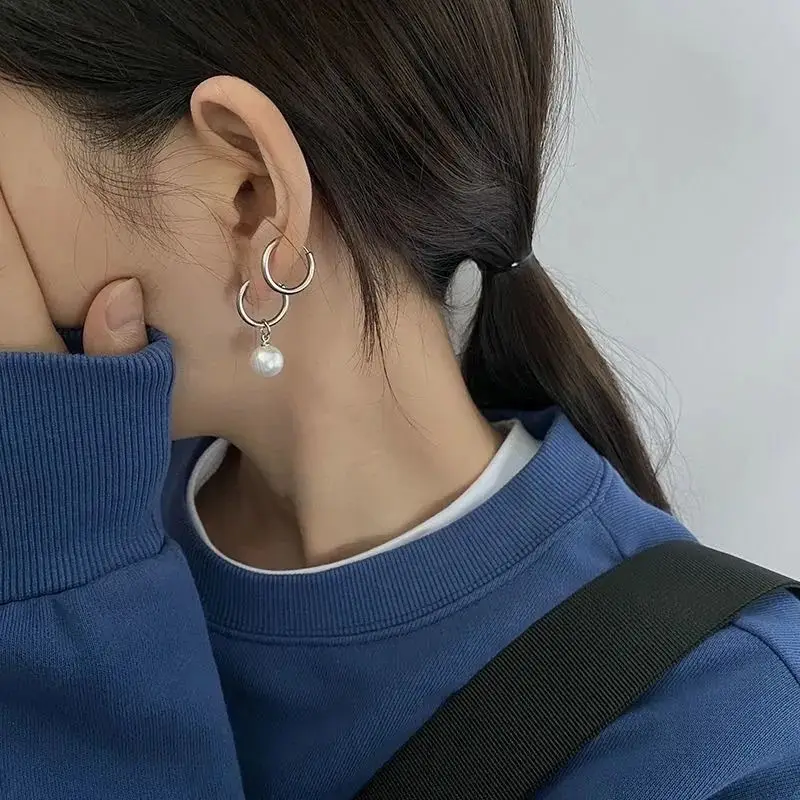 Pearl Drop Earrings for Women Men 2025 Trendy Hip Hop — feature 2