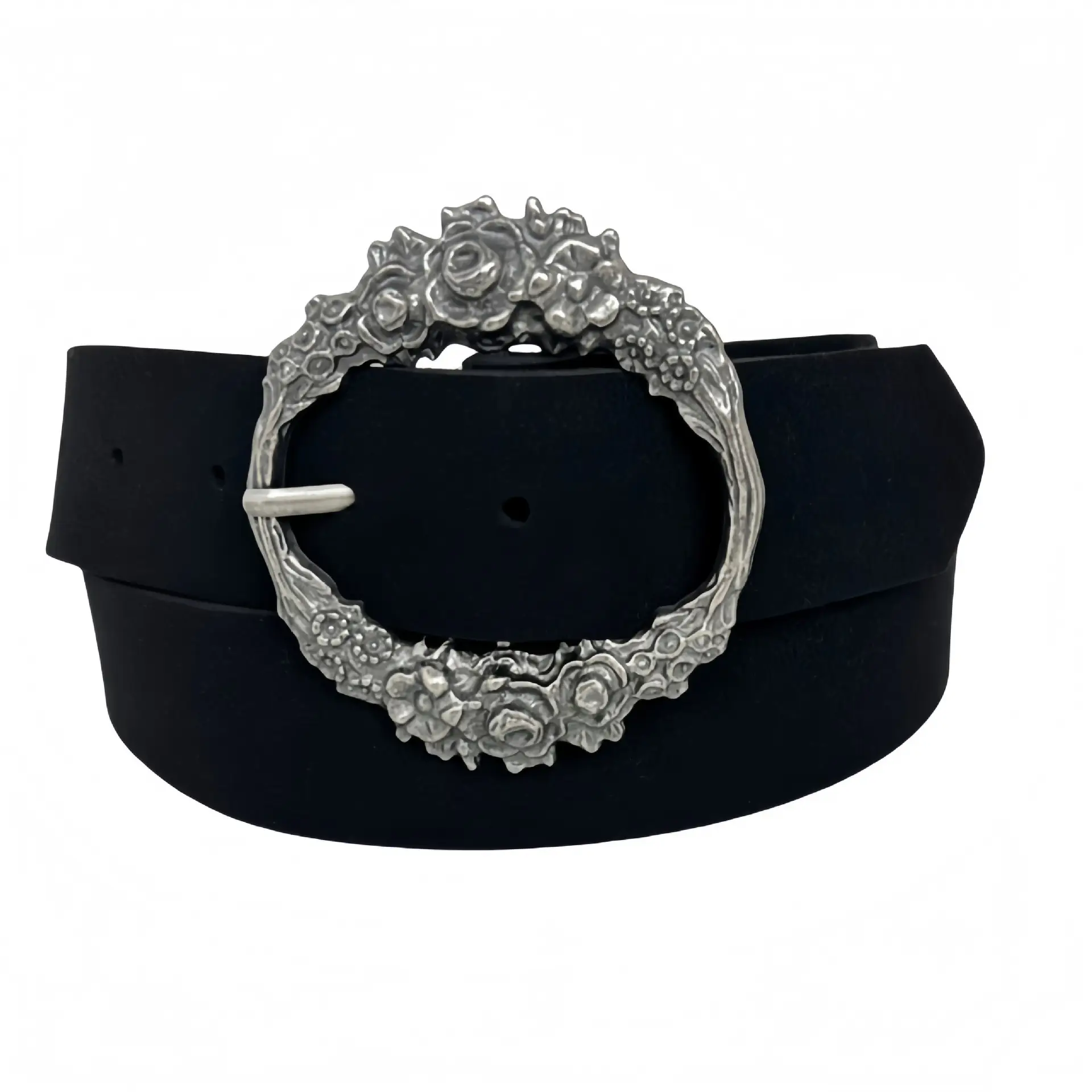 Candy Color Ultra-Fiber Belt with Rose Buckle - Image 16