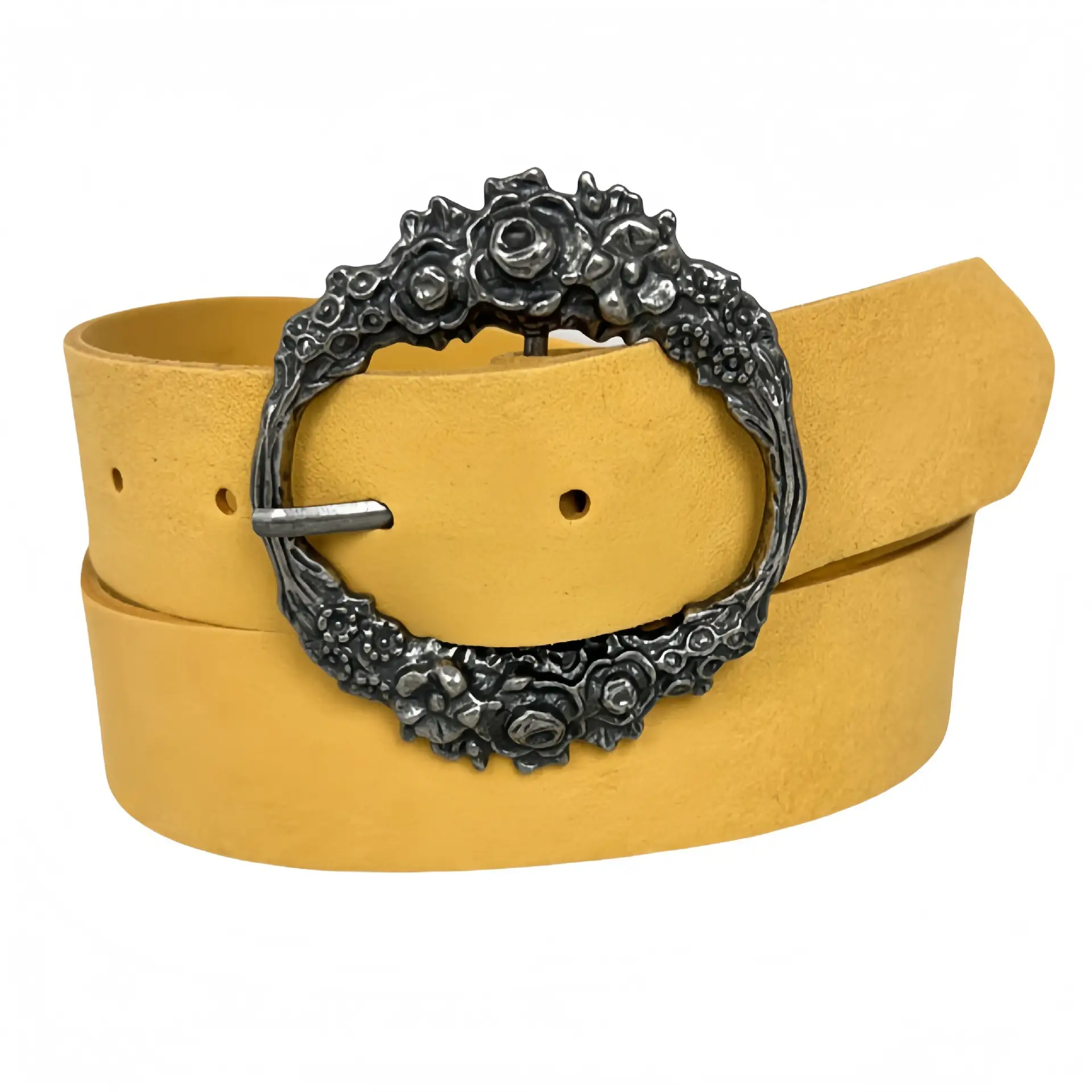 Candy Color Ultra-Fiber Belt with Rose Buckle — feature 11