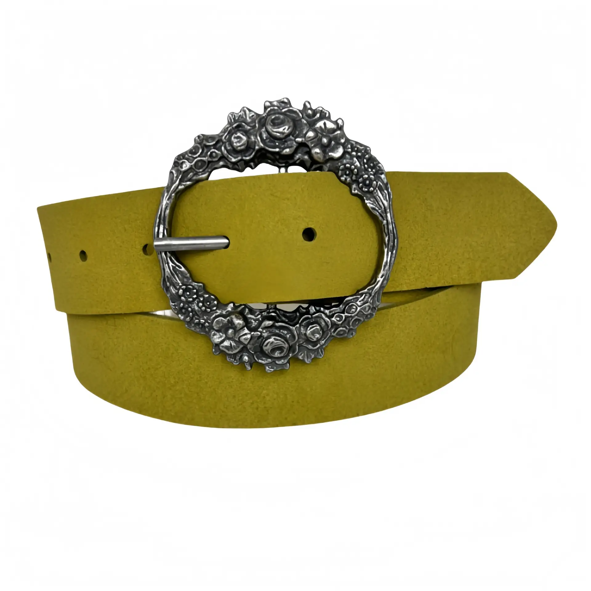 Candy Color Ultra-Fiber Belt with Rose Buckle — feature 5