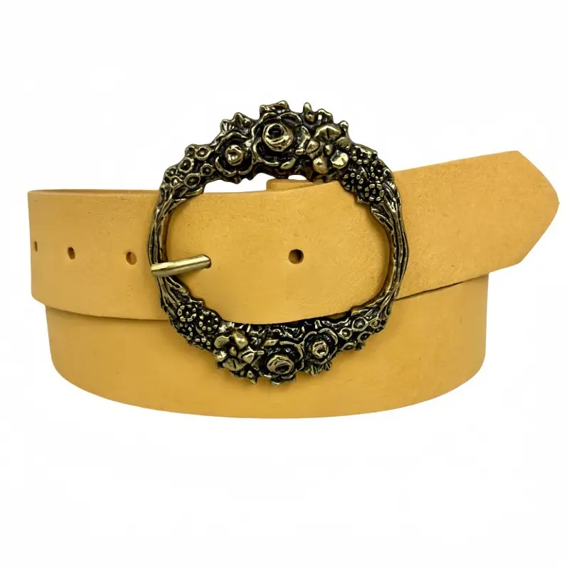 Candy Color Ultra-Fiber Belt with Rose Buckle - Image 8