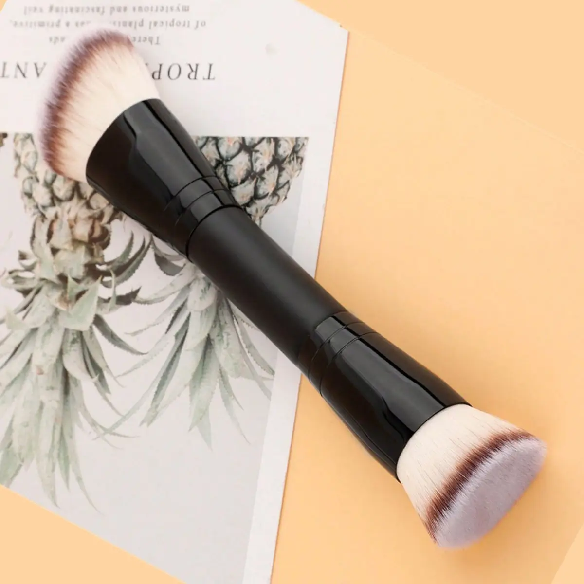 Double Head Foundation Blush Brush Black 3 Color - Image 2