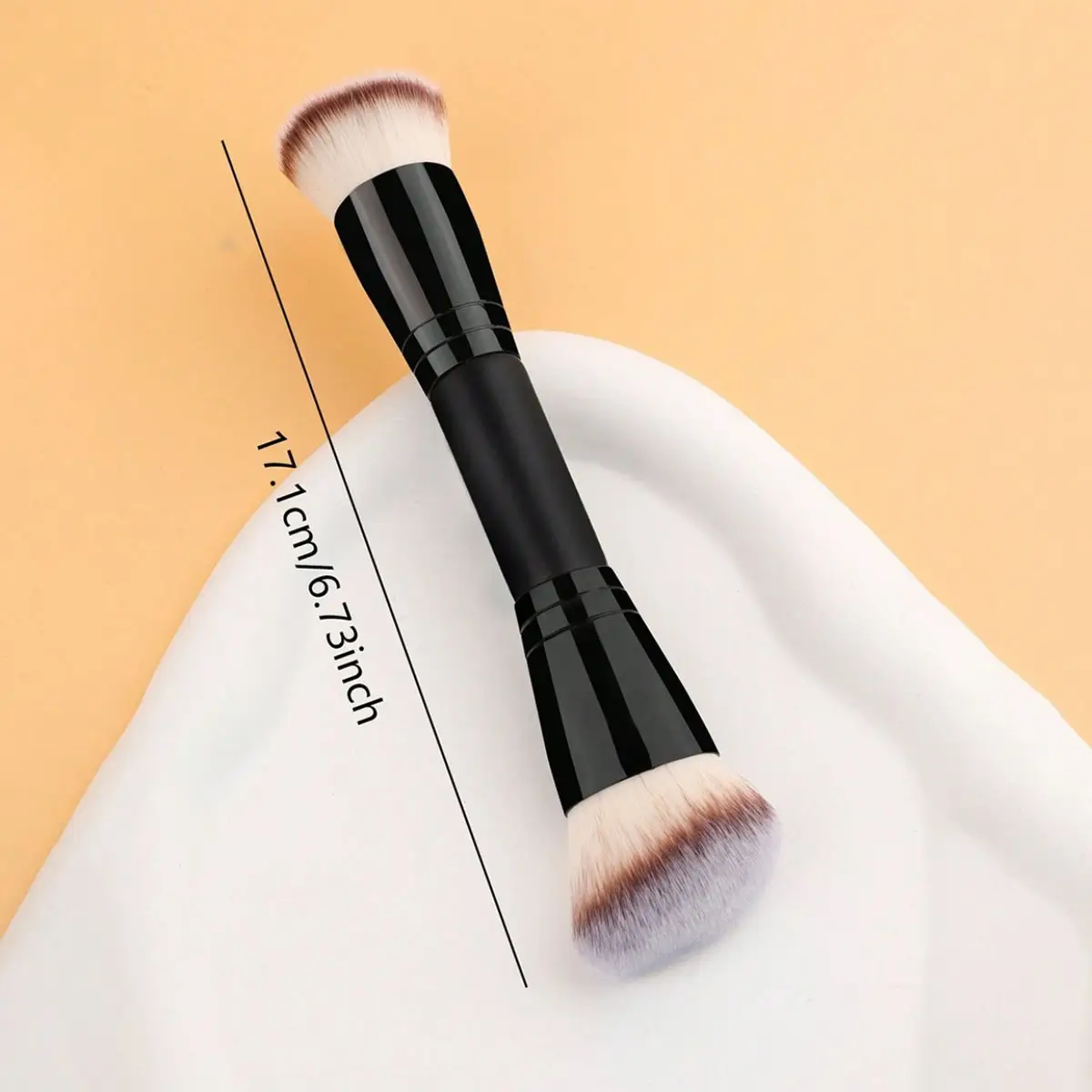 Double Head Foundation Blush Brush Black 3 Color β feature 7