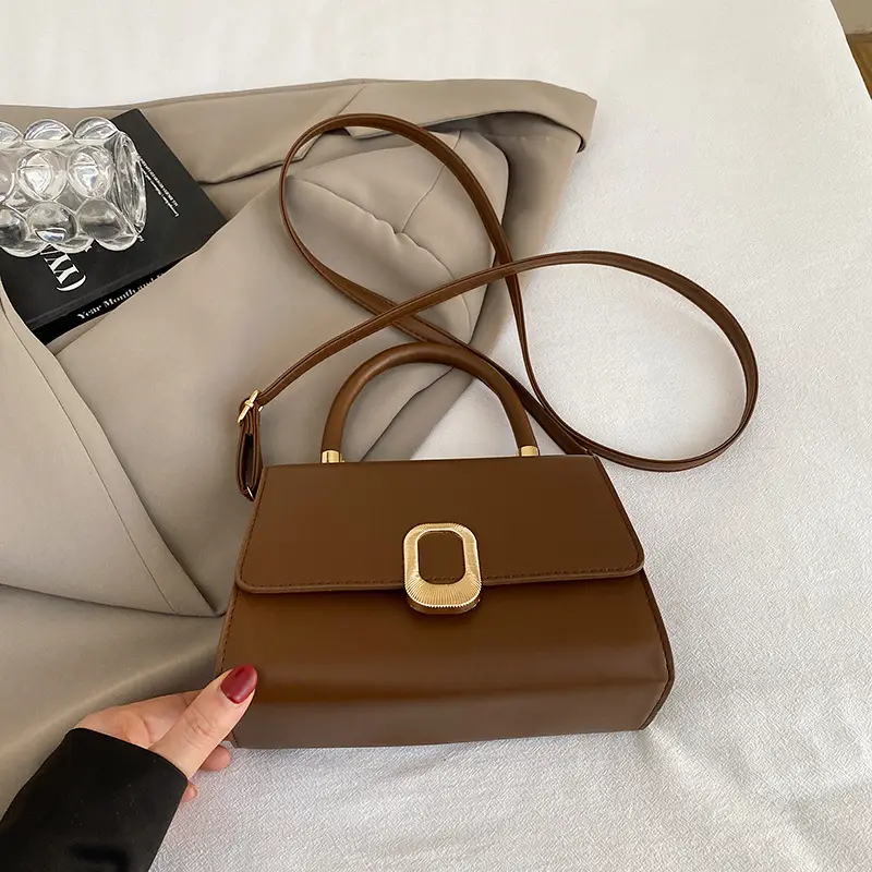 Women's Brown Square Shoulder Crossbody Bag 2025 - Image 4