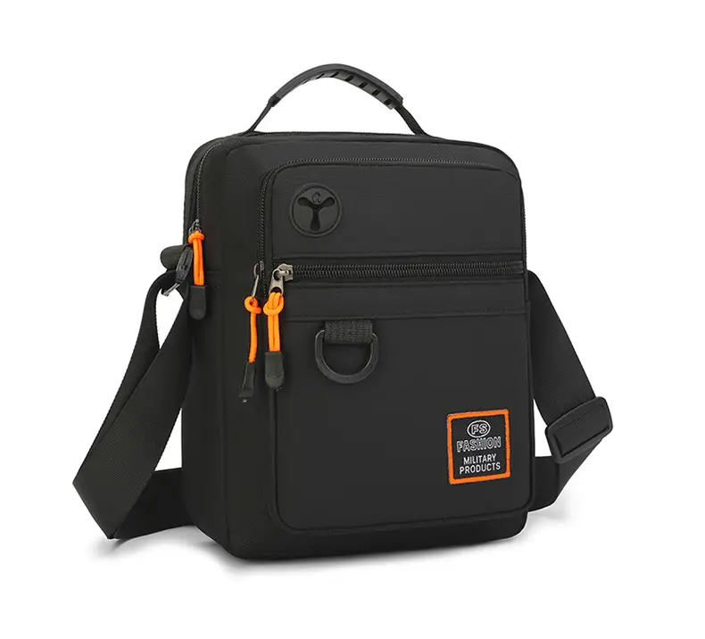 Multi-Layer Crossbody Bag for Business Men Black Green — feature 27