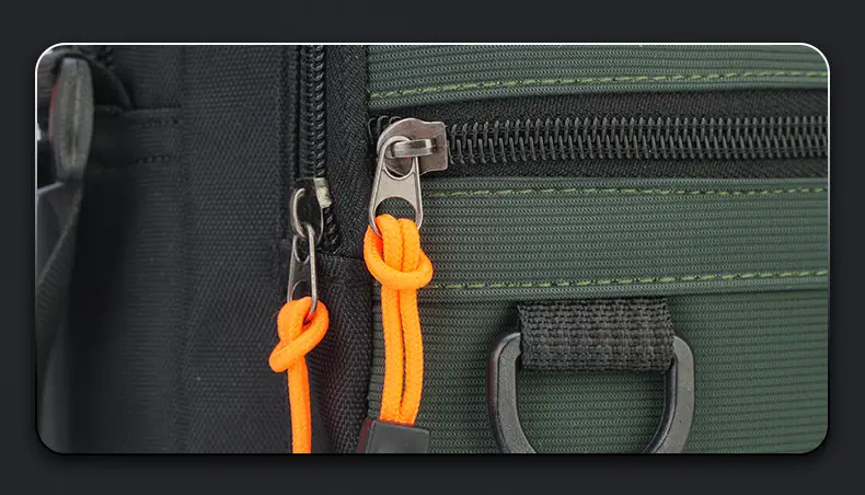 Multi-Layer Crossbody Bag for Business Men Black Green — feature 40