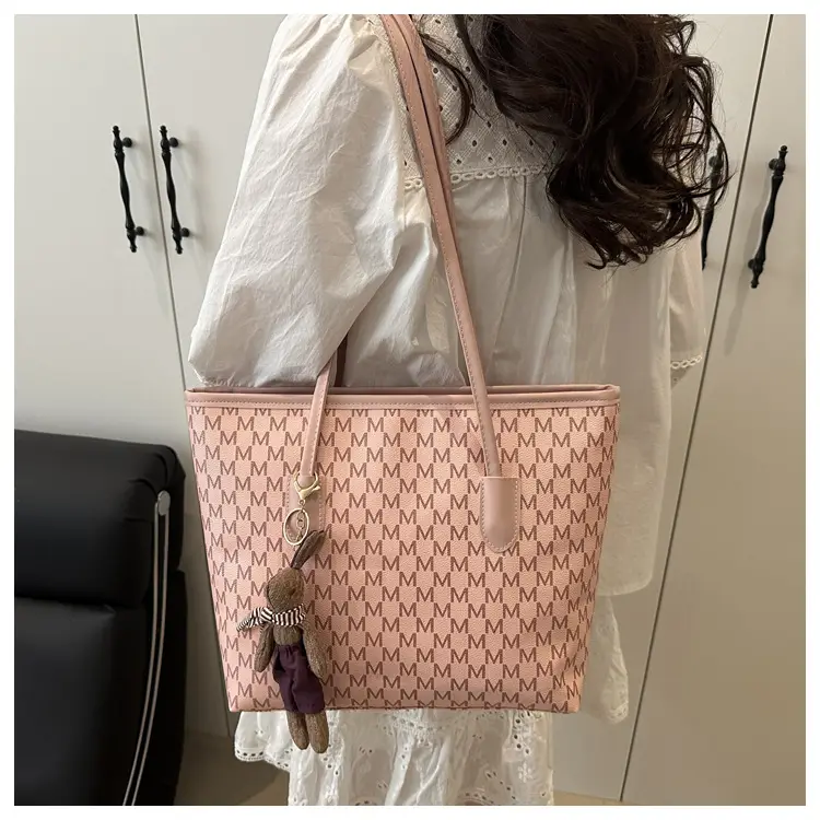 Women's 2025 Letter Textured Shoulder Bag Large Capacity — feature 10