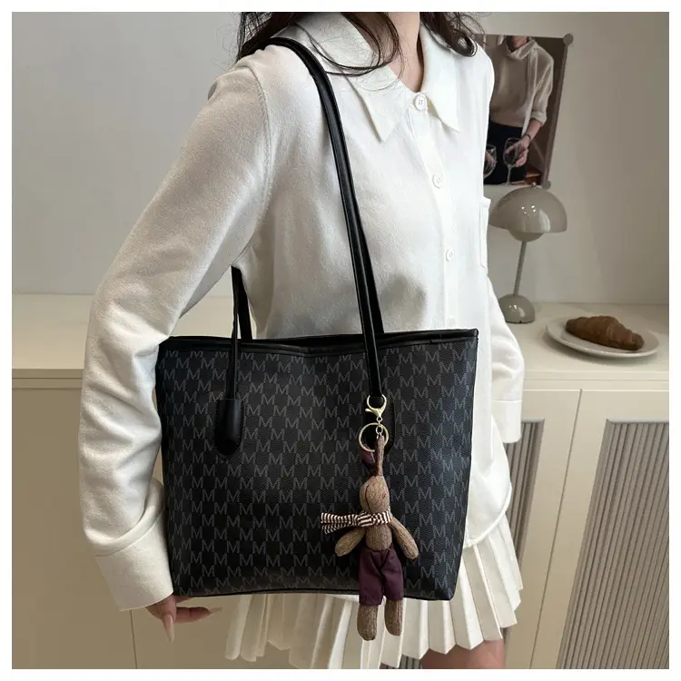 Women's 2025 Letter Textured Shoulder Bag Large Capacity — feature 15