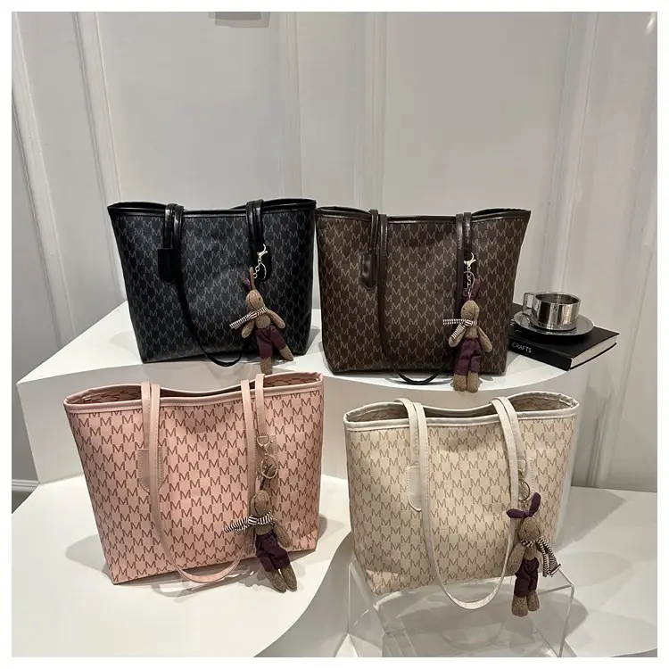 Women's 2025 Letter Textured Shoulder Bag Large Capacity — feature 21