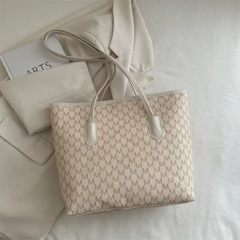 Women's 2025 Letter Textured Shoulder Bag Large Capacity - Image 4