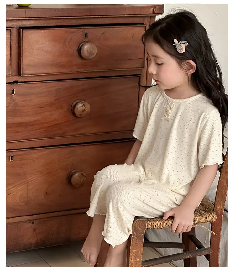 Girls' Pajamas Summer Modal Seamless Sweet and Cute Children's Home Wear Set 2026 Princess Style Air-Conditioned Clothing — feature 10
