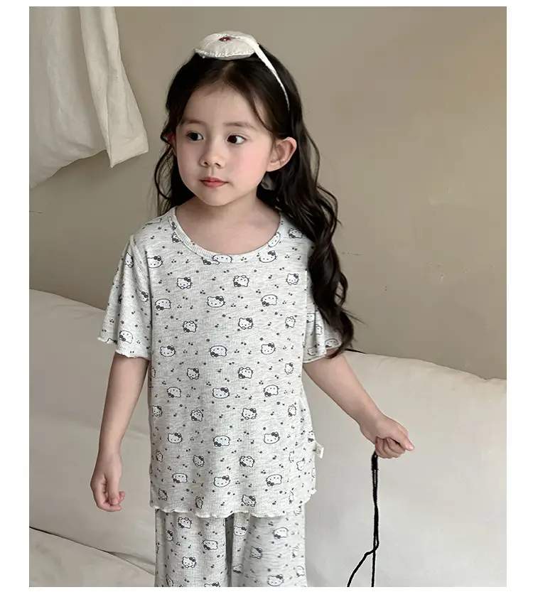 Girls' Pajamas Summer Modal Seamless Sweet and Cute Children's Home Wear Set 2026 Princess Style Air-Conditioned Clothing — feature 12