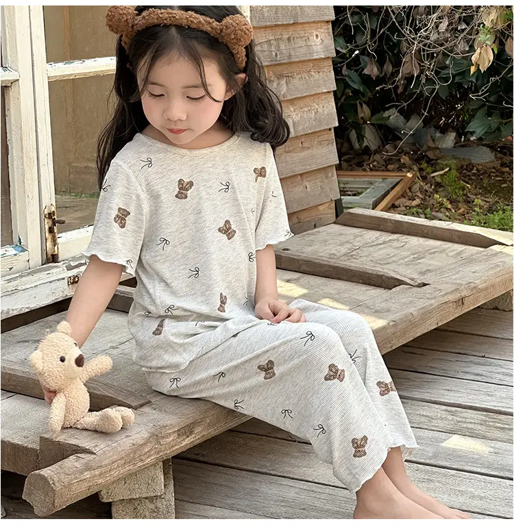 Girls' Pajamas Summer Modal Seamless Sweet and Cute Children's Home Wear Set 2026 Princess Style Air-Conditioned Clothing — feature 13