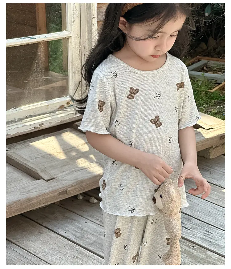 Girls' Pajamas Summer Modal Seamless Sweet and Cute Children's Home Wear Set 2026 Princess Style Air-Conditioned Clothing — feature 14