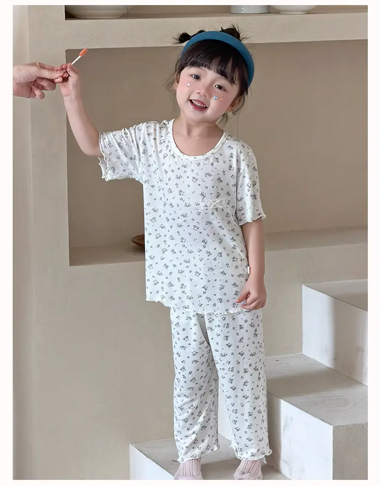 Girls' Pajamas Summer Modal Seamless Sweet and Cute Children's Home Wear Set 2026 Princess Style Air-Conditioned Clothing — feature 16