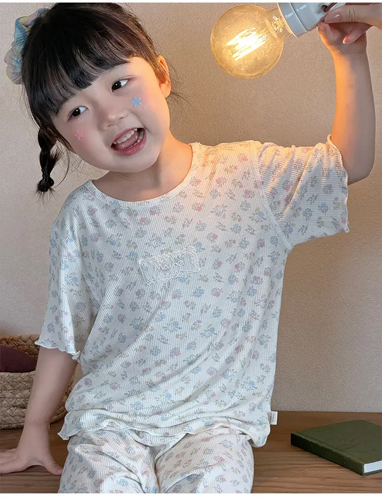 Girls' Pajamas Summer Modal Seamless Sweet and Cute Children's Home Wear Set 2026 Princess Style Air-Conditioned Clothing — feature 21