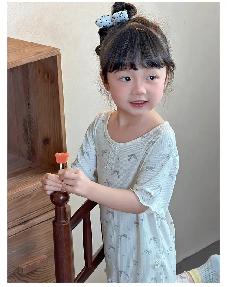 Girls' Pajamas Summer Modal Seamless Sweet and Cute Children's Home Wear Set 2026 Princess Style Air-Conditioned Clothing — feature 24