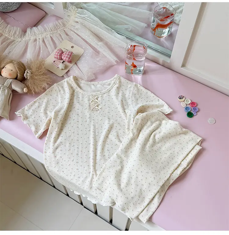 Girls' Pajamas Summer Modal Seamless Sweet and Cute Children's Home Wear Set 2026 Princess Style Air-Conditioned Clothing — feature 6