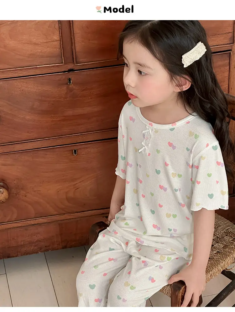 Girls' Pajamas Summer Modal Seamless Sweet and Cute Children's Home Wear Set 2026 Princess Style Air-Conditioned Clothing — feature 7