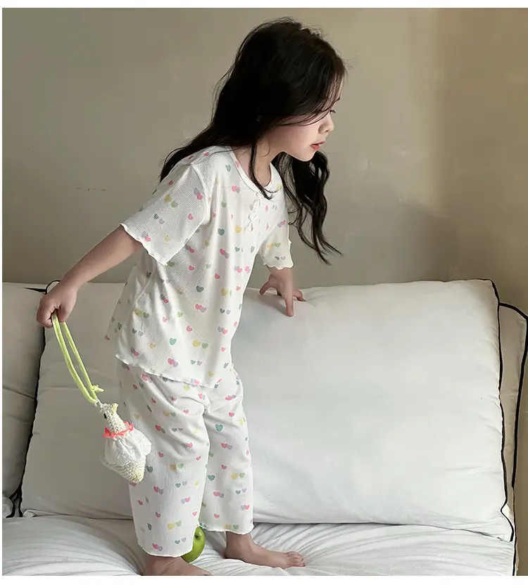 Girls' Pajamas Summer Modal Seamless Sweet and Cute Children's Home Wear Set 2026 Princess Style Air-Conditioned Clothing — feature 8