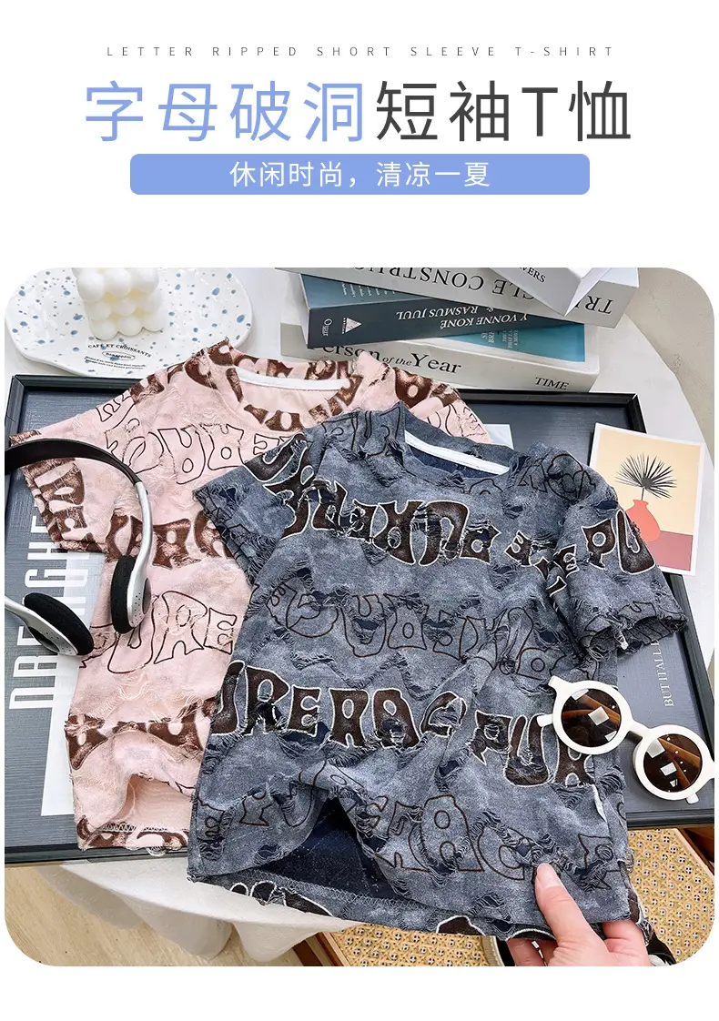 Children's T-Shirt Pink Graphic 2025 Casual Wear — feature 1