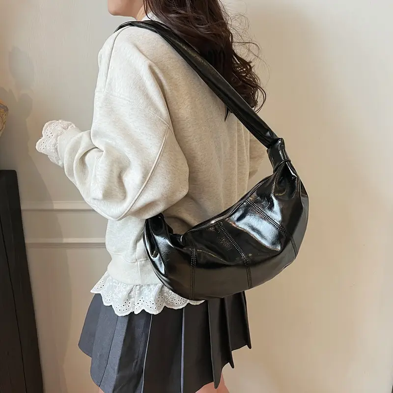 Pink Vintage Pleated Crossbody Bag for Women - Image 7