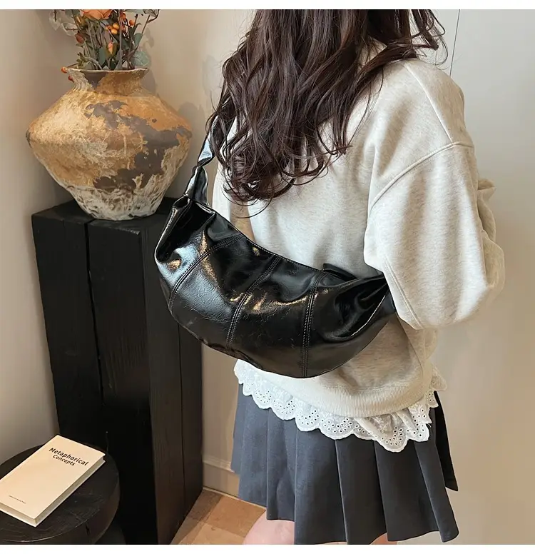 Pink Vintage Pleated Crossbody Bag for Women — feature 23