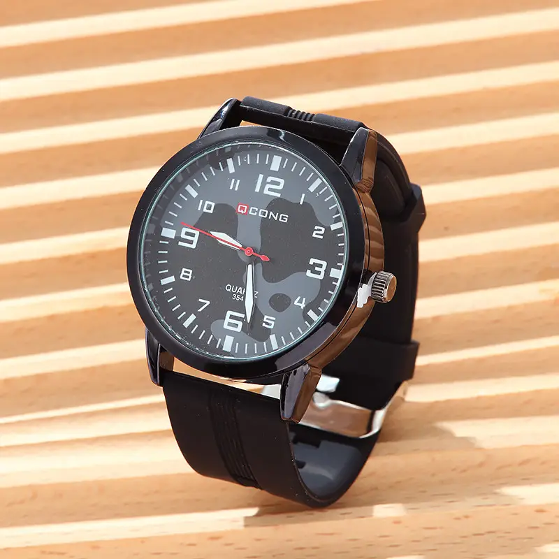 Men Waterproof Quartz Watch with Silicone Strap 10mm — feature 2