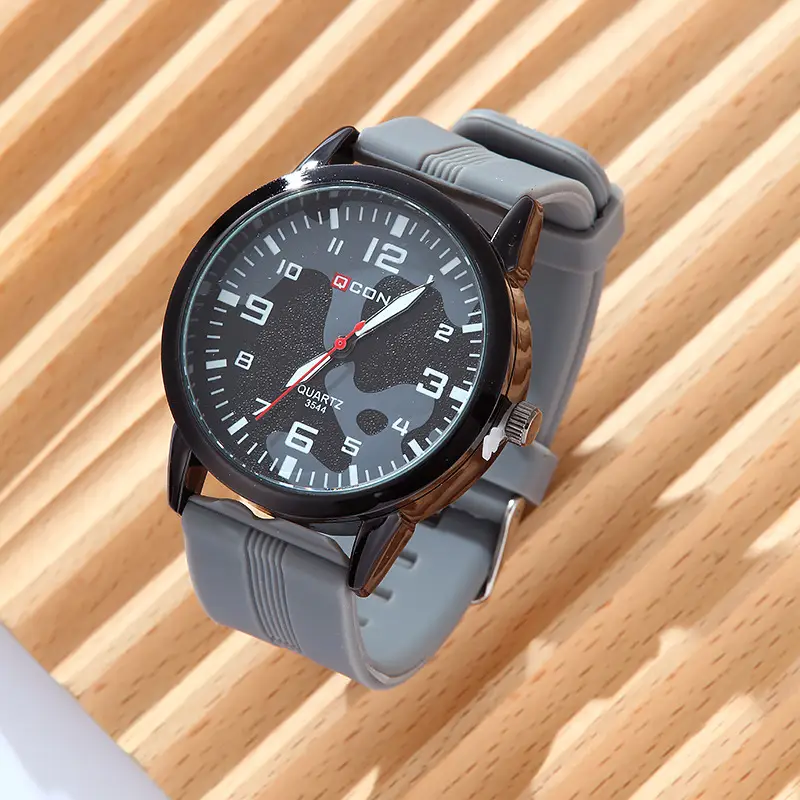 Men Waterproof Quartz Watch with Silicone Strap 10mm — feature 5