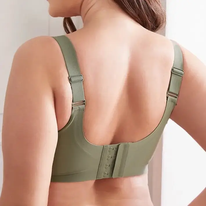 Foreign Trade Export Jelly Underwear Women's Soft and Comfortable Big Chest Shown Small Pull Upper Bracket Traceless Cross-border plus size Bra