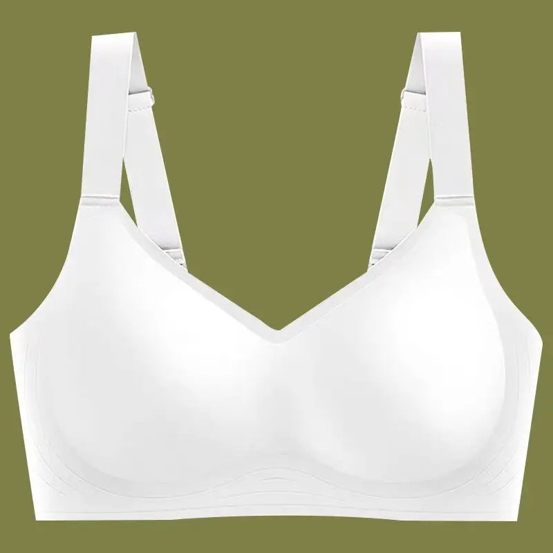 Foreign Trade Export Jelly Underwear Women's Soft and Comfortable Big Chest Shown Small Pull Upper Bracket Traceless Cross-border plus size Bra