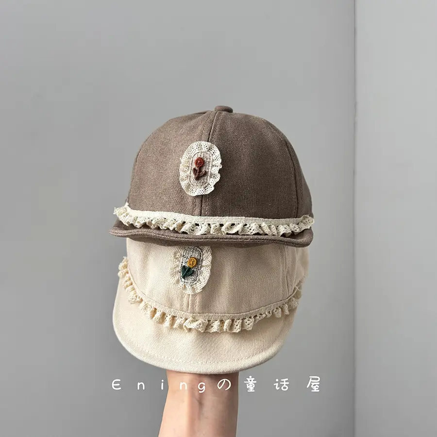 Retro Princess Duck Tongue Hat for Baby Girls Sun Cover Cap - Image 4