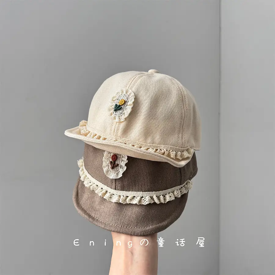 Retro Princess Duck Tongue Hat for Baby Girls Sun Cover Cap - Image 5