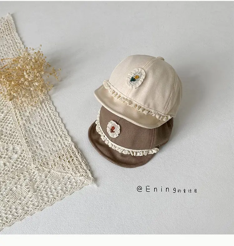 Retro Princess Duck Tongue Hat for Baby Girls Sun Cover Cap — feature 10