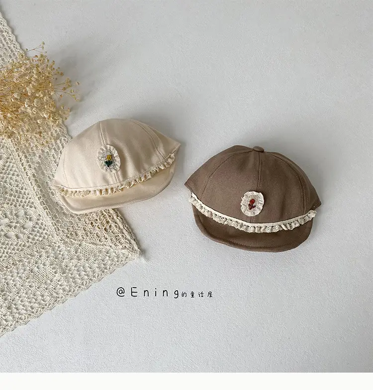 Retro Princess Duck Tongue Hat for Baby Girls Sun Cover Cap — feature 12