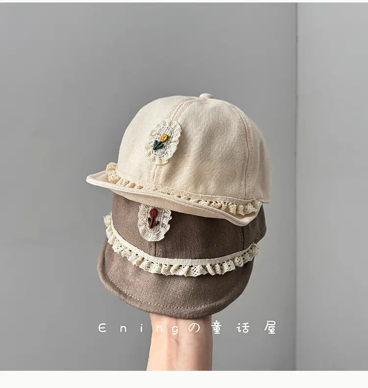 Retro Princess Duck Tongue Hat for Baby Girls Sun Cover Cap — feature 6