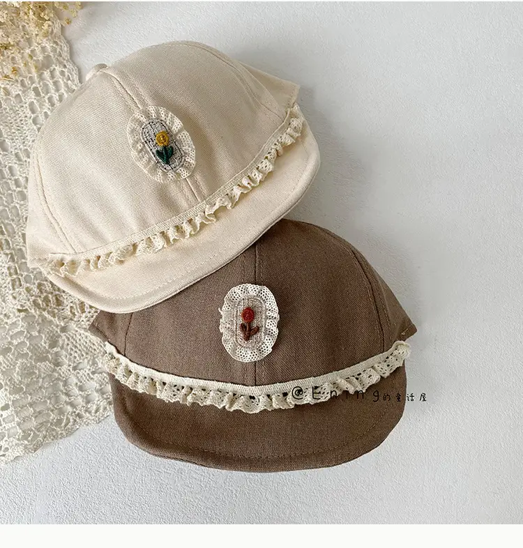 Retro Princess Duck Tongue Hat for Baby Girls Sun Cover Cap — feature 7