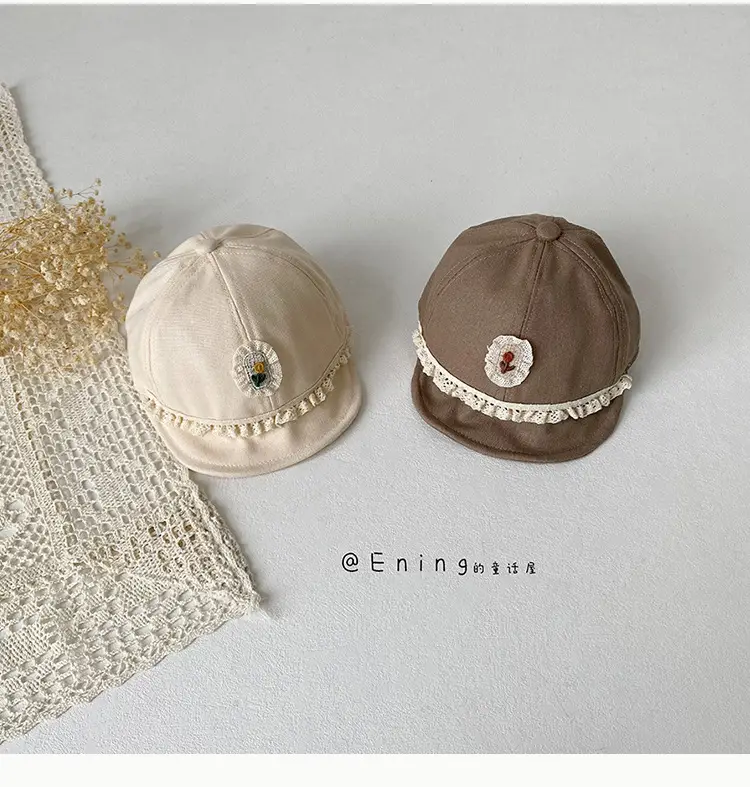 Retro Princess Duck Tongue Hat for Baby Girls Sun Cover Cap — feature 8
