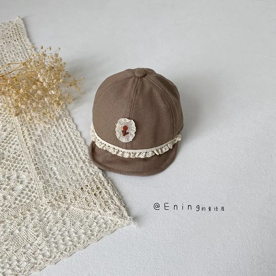 Retro Princess Duck Tongue Hat for Baby Girls Sun Cover Cap - Image 2