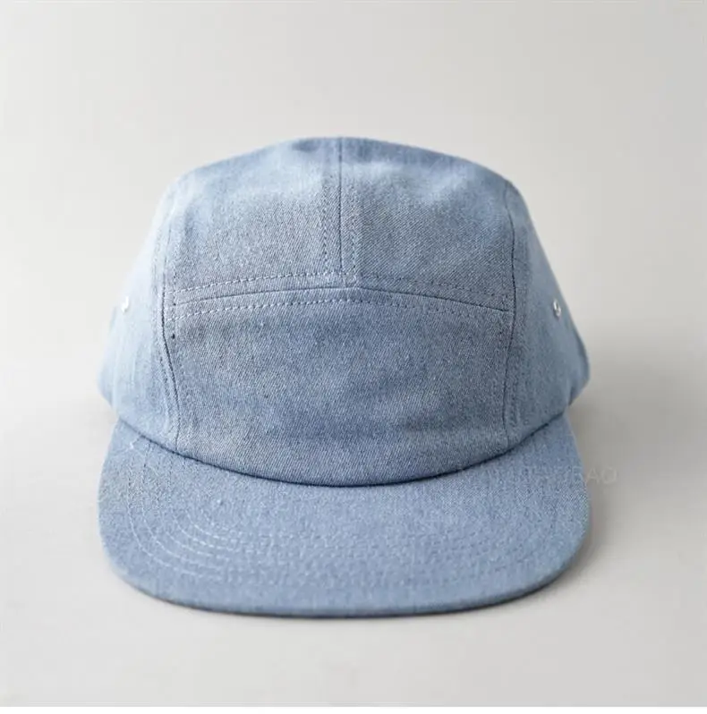 Black Flat Brim Denim Cap with Duckling Print — feature 9
