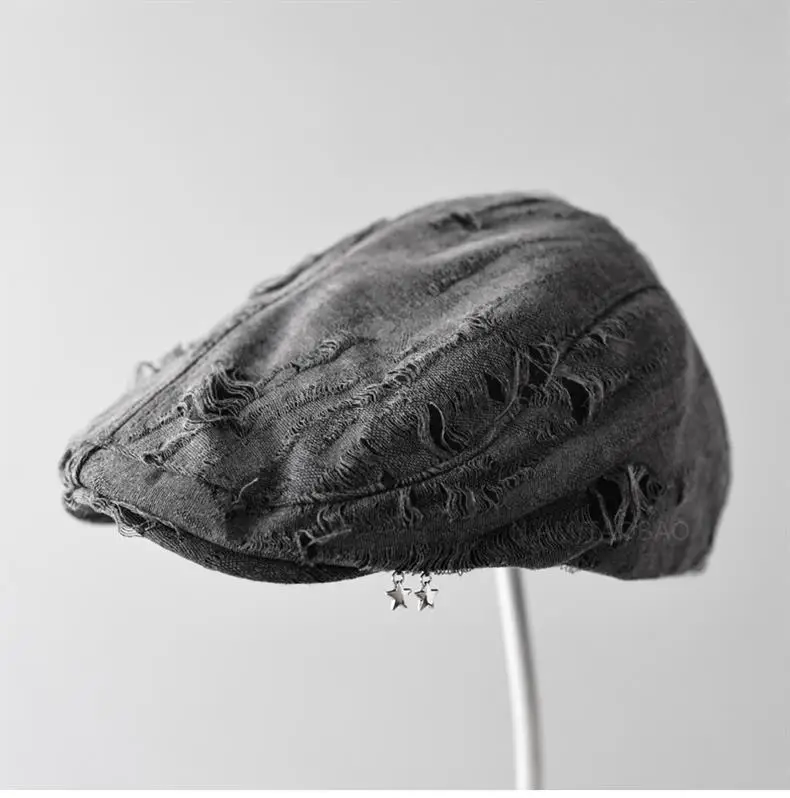 Black Japanese Retro Duck Tonge Hat for Women — feature 7