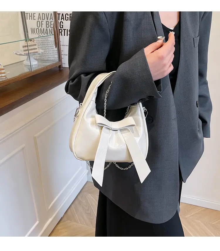 Pink Bow Shoulder Bag for Women — feature 1