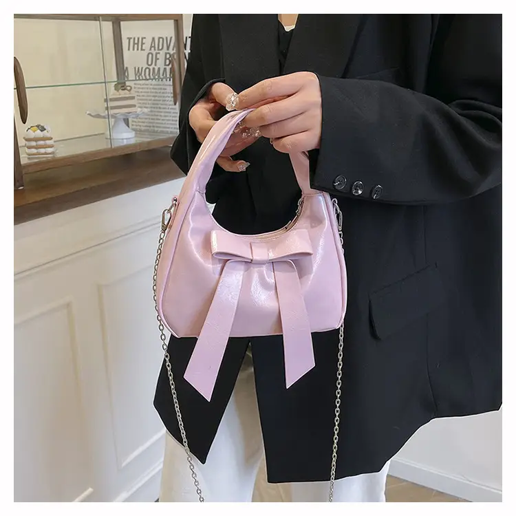 Pink Bow Shoulder Bag for Women — feature 15