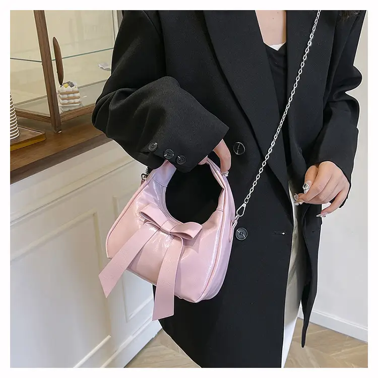 Pink Bow Shoulder Bag for Women — feature 16