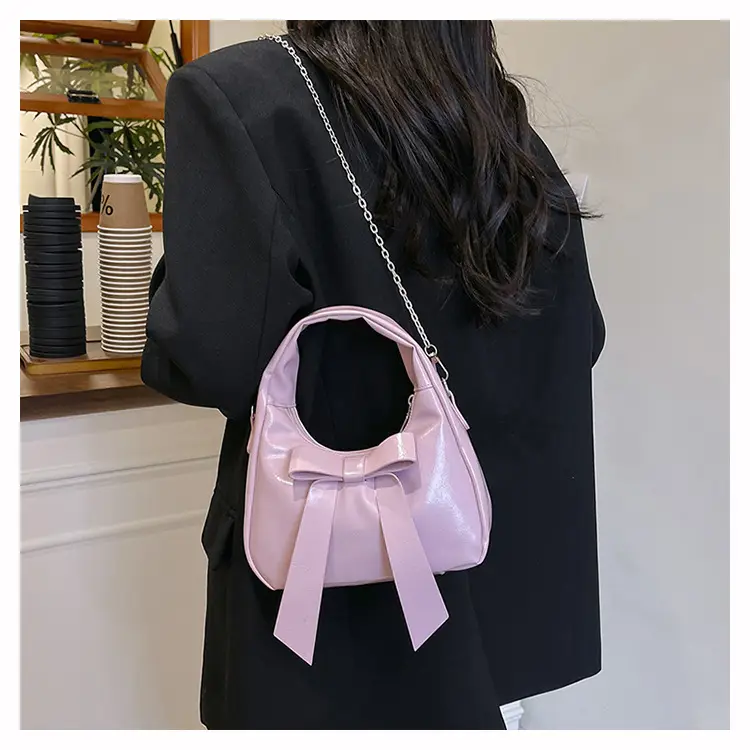 Pink Bow Shoulder Bag for Women — feature 17