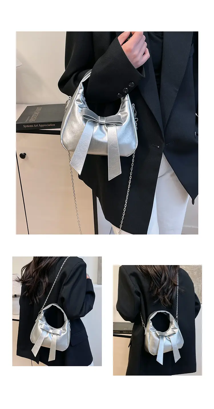 Pink Bow Shoulder Bag for Women — feature 28