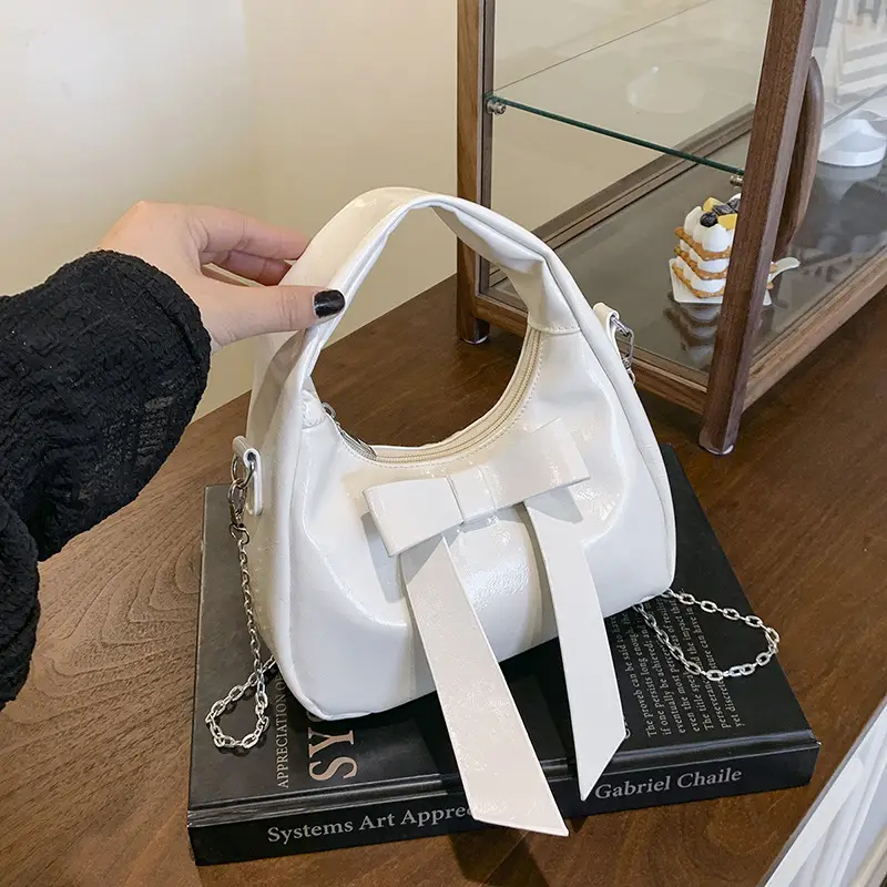 Pink Bow Shoulder Bag for Women - Image 3
