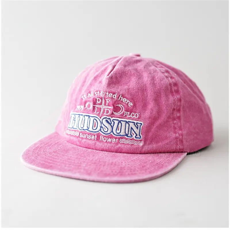 Men's Pink Hooded Cap with "Huds Stout" Embroidery - Image 4