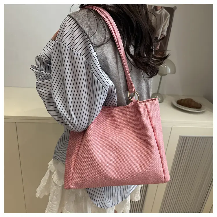 Women Beige Textured Shoulder Bag Large Capacity 2025 — feature 18