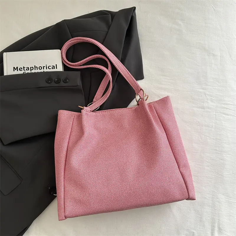 Women Beige Textured Shoulder Bag Large Capacity 2025 - Image 3